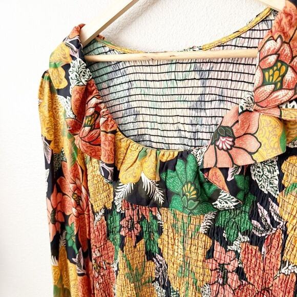 FARM RIO | Black Garden Lenzing Ecovero Viscose Mini Dress Women’s | Size Large - Picture 9 of 10